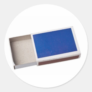 Leere Streichholzschachtel Runder Aufkleber