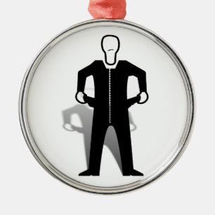 Leere Taschen Silbernes Ornament