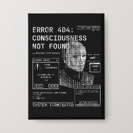 Leere - Techno-Brutalist Streetwear Desgin Button