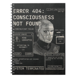 Leere - Techno-Brutalist Streetwear Desgin Notizblock