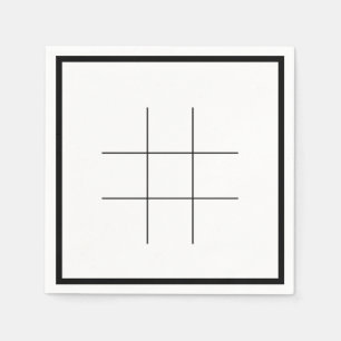 Leere Tic Tac Toe Gitter-Party-Tisch-Spaß-Schnells Serviette