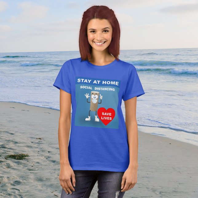 Leere Toilettenpapier Roll Safety 1. Meldung Fraue T-Shirt (Von Creator hochgeladen)