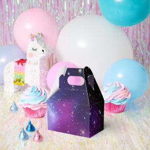 Leere violette Galaxie Cluster Himmels- Geschenkschachtel