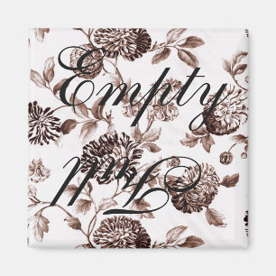 Leere Vollbraun Vintage Florentoilgeschirrspülmasc Magnet