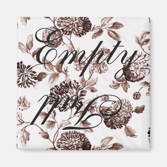 Leere Vollbraun Vintage Florentoilgeschirrspülmasc Magnet (Vorne)