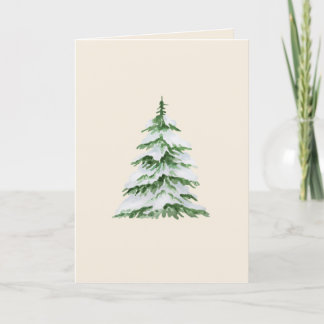 Leere Weihnachtskarte mit schneebedecktem Watercol Einladung