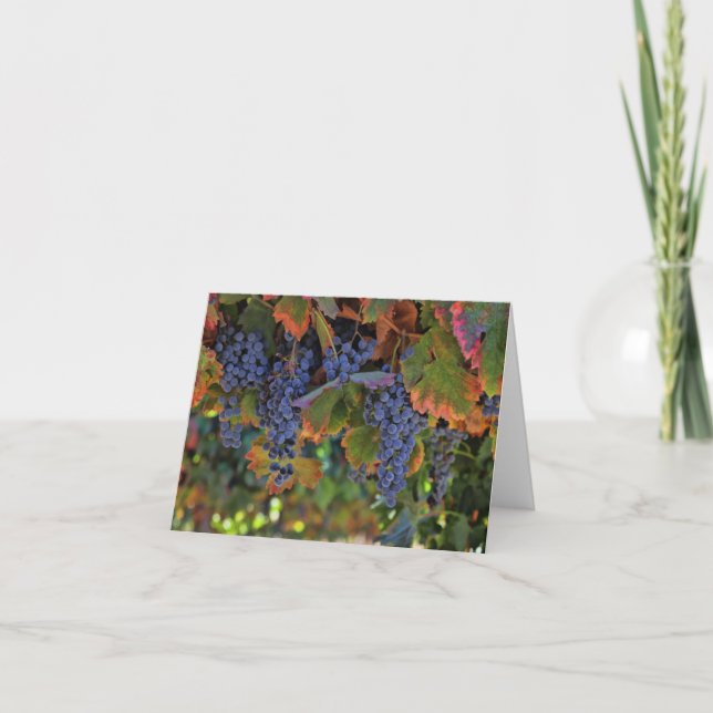 Leere Wein-Mitteilungskarten Karte (Vorderseite)