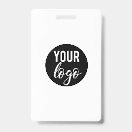 Leere weiße DIY Vorlage Ihr Logo hier Mitarbeiter Ausweis