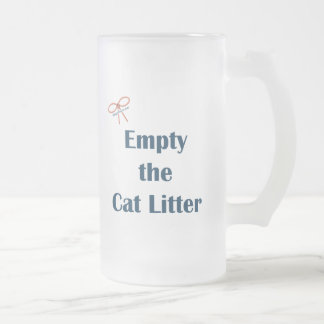 Leeren Sie die Katzen-Sänfte-Erinnerungen Mattglas Bierglas
