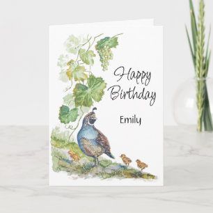 Leerer benutzerdefinierter Name Geburtstag Kalifor Karte