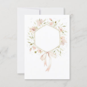 Leerer Budget Pastellrosa florale Hochzeit  Einladung