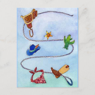 Leerer Einladungs-Mitteilungs-WesternBuckaroo Einladung