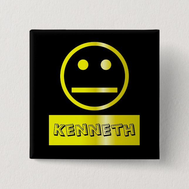 Leerer Gesichts-Namensschild Button (Vorderseite)