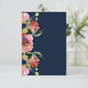 Leerer Haushalt Schöne rosa florale Hochzeit  Einladung