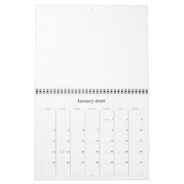 Leerer Kalender 2011 (Jan 2026)