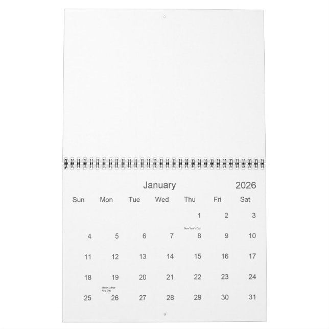 Leerer Kalender 2015 mit Feiertagen (Jan 2026)