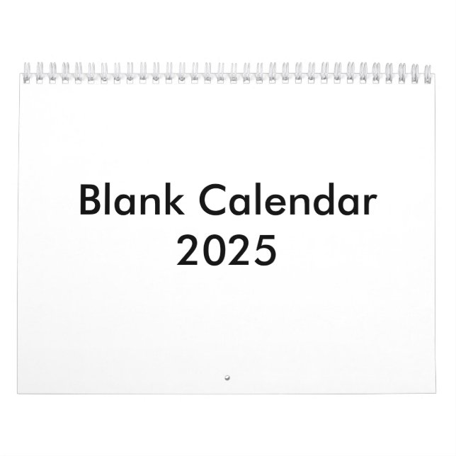 Leerer Kalender 2025 ohne Feiertage (Titelbild)