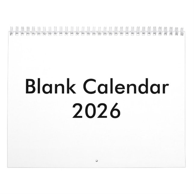 Leerer Kalender 2026 mit Monaten (Titelbild)