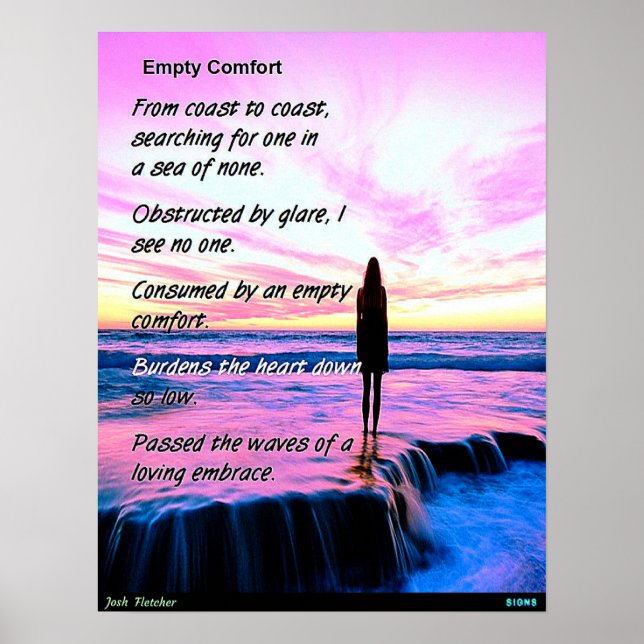 Leerer Komfort Poster (Vorne)