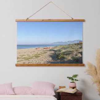Leerer Strand Italien Wandteppich Mit Holzrahmen