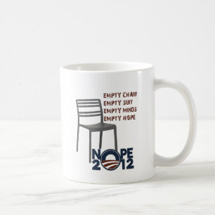 Leerer Stuhl, leerer Obama Kaffeetasse