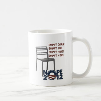 Leerer Stuhl, leerer Obama Kaffeetasse