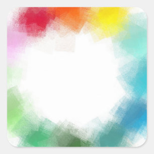 Leerer Vorlage Benutzerdefiniert Blau Grün Pink Ro Quadratischer Aufkleber