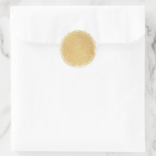 Leerer Vorlage Glamour Gold Glitter Modern Elegant Runder Aufkleber