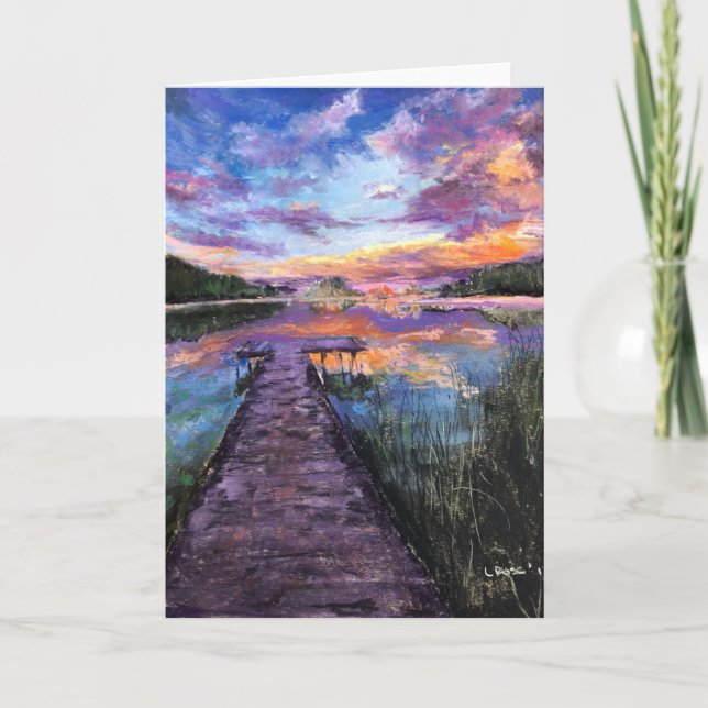 Leeres Anmerkungs-Karten-12x18 "am Ende des Docks Karte (Vorderseite)