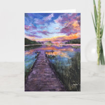 Leeres Anmerkungs-Karten-12x18 "am Ende des Docks