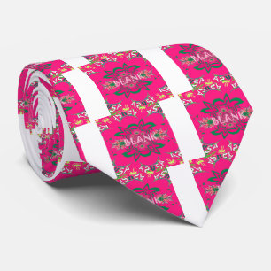 Leeres Baby Lebhaftes Rosa Florales Lila Schattier Krawatte