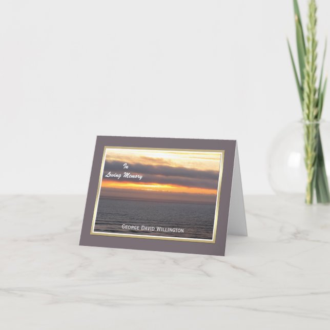 Leeres Beileid Dankeschön Karte — Benutzerdefinier (Vorderseite)