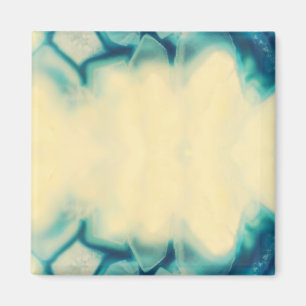 Leeres bezauberndes Aqua-blauer Kristall Save the Magnet