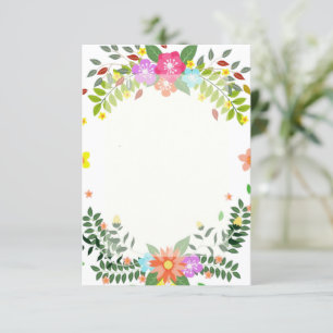 Leeres Budget Blumenrahmen Hochzeit Einladung