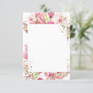 Leeres Budget Fantastische rosa florale Hochzeit Einladung
