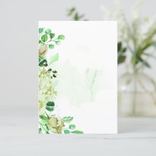 Leeres Budget Grünes florales Hochzeits- Einladung