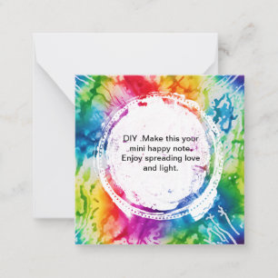 *~ LEERES DIY-Tie-Dye-Inspire-AP62-Notizkarte Mitteilungskarte