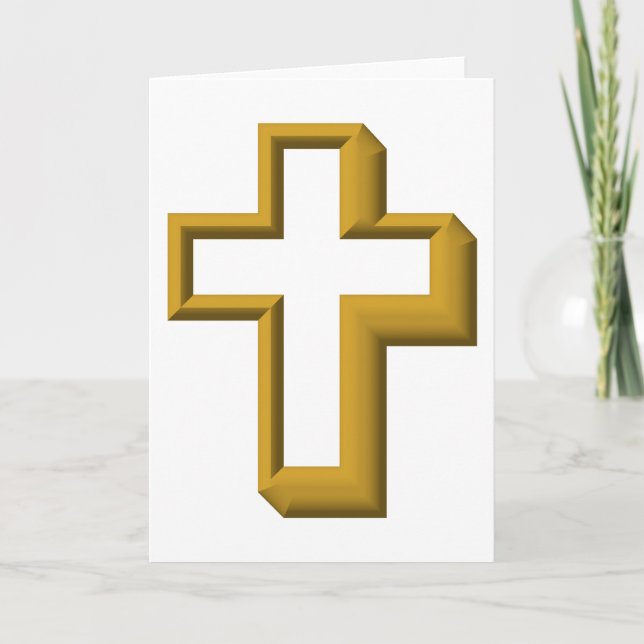 Leeres Kreuz Feiertagskarte (Vorderseite)