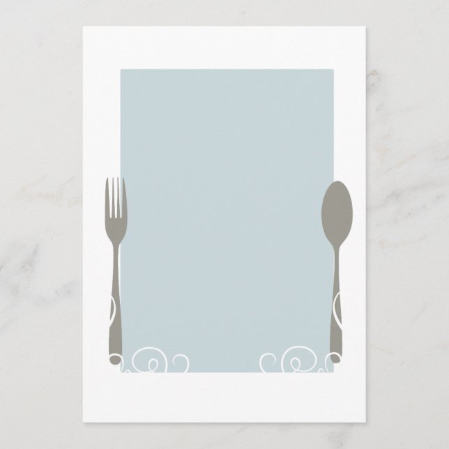 leeres Menü Menükarte (Vorderseite)