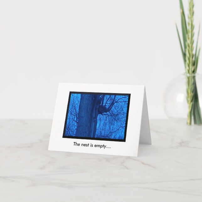 Leeres Nest/hier für Sie Anmerkungs-Karte Karte (Vorderseite)