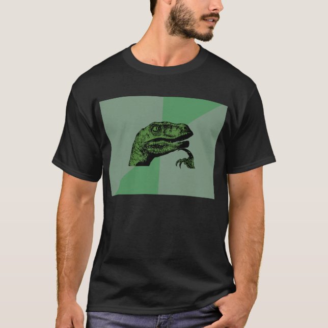 Leeres Philosoraptor Meme Shirt - Dunkelheit (Vorderseite)