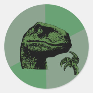 Leeres Philosoraptor Runder Aufkleber