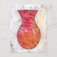 Leeres Schiff - Blume Vase Postkarte