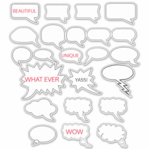 Leeres Sprache-Blasen-Vinyl Aufkleber