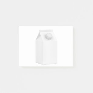 Leeres Verpacken für Milch Post-it Klebezettel