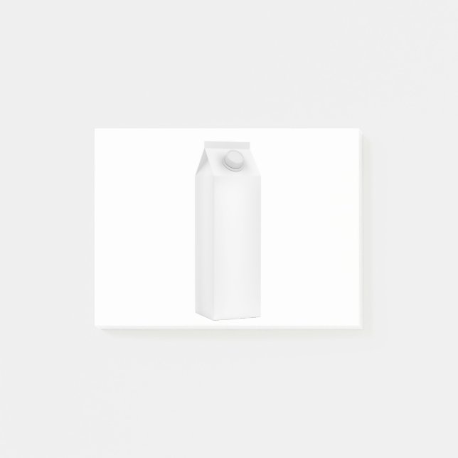 Leeres Verpacken für Milch Post-it Klebezettel (Vorderseite)