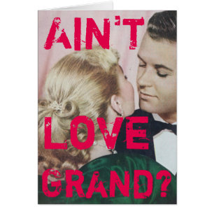 Leeres Vintages Retro-Foto "Ain't Liebe Grand?"
