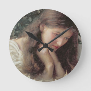 Leerlauf zerreißt (w/c auf Papier) Runde Wanduhr