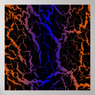Leerlaufdrehzahl - Orange/Blau Poster
