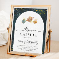 Leerlaufzeit Kapselunterschrift | Space Birthday